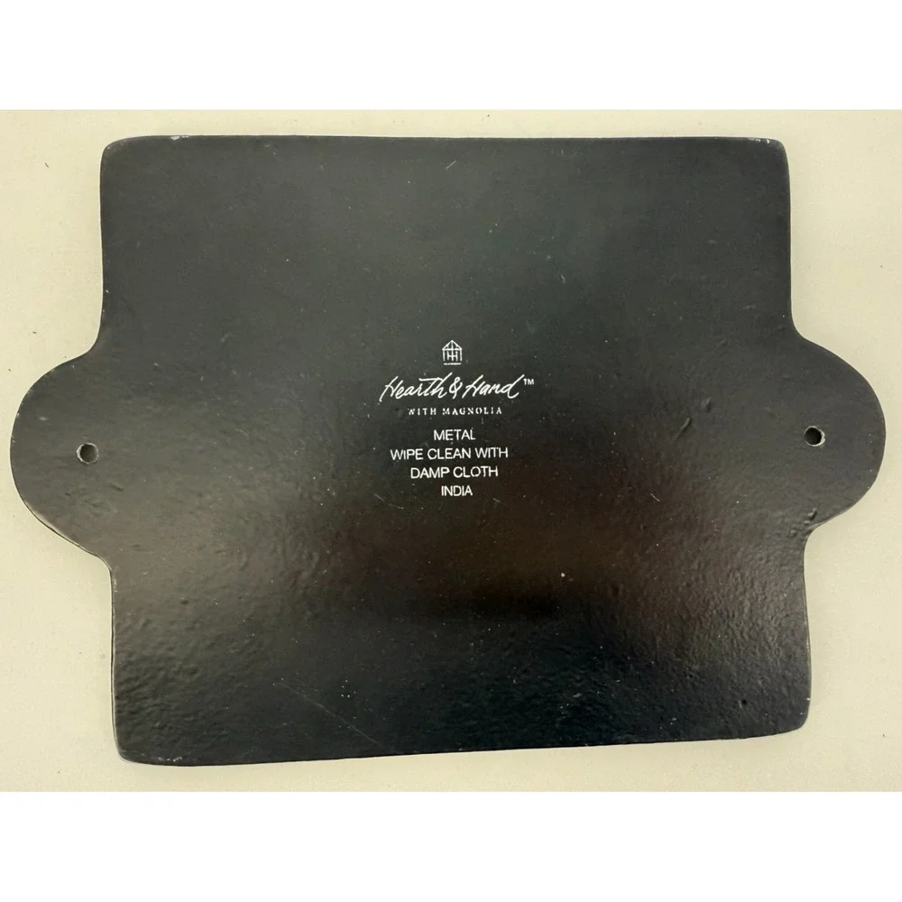 Vtg Hearth & Hand Magnolia Farmhouse Bathroom Sign Wash‎ Your Hands Metal Decor